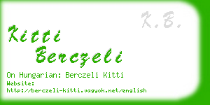 kitti berczeli business card